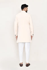 Cream Indowestern with Straight Fit Pant